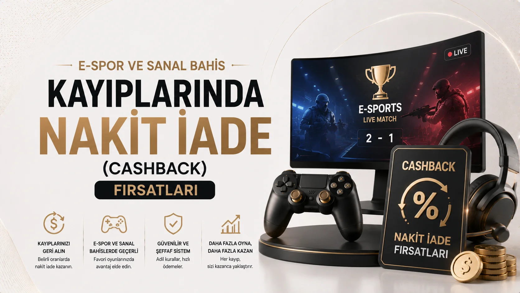 E-Spor ve Sanal Bahis Kayıplarında Nakit İade (Cashback) Fırsatları